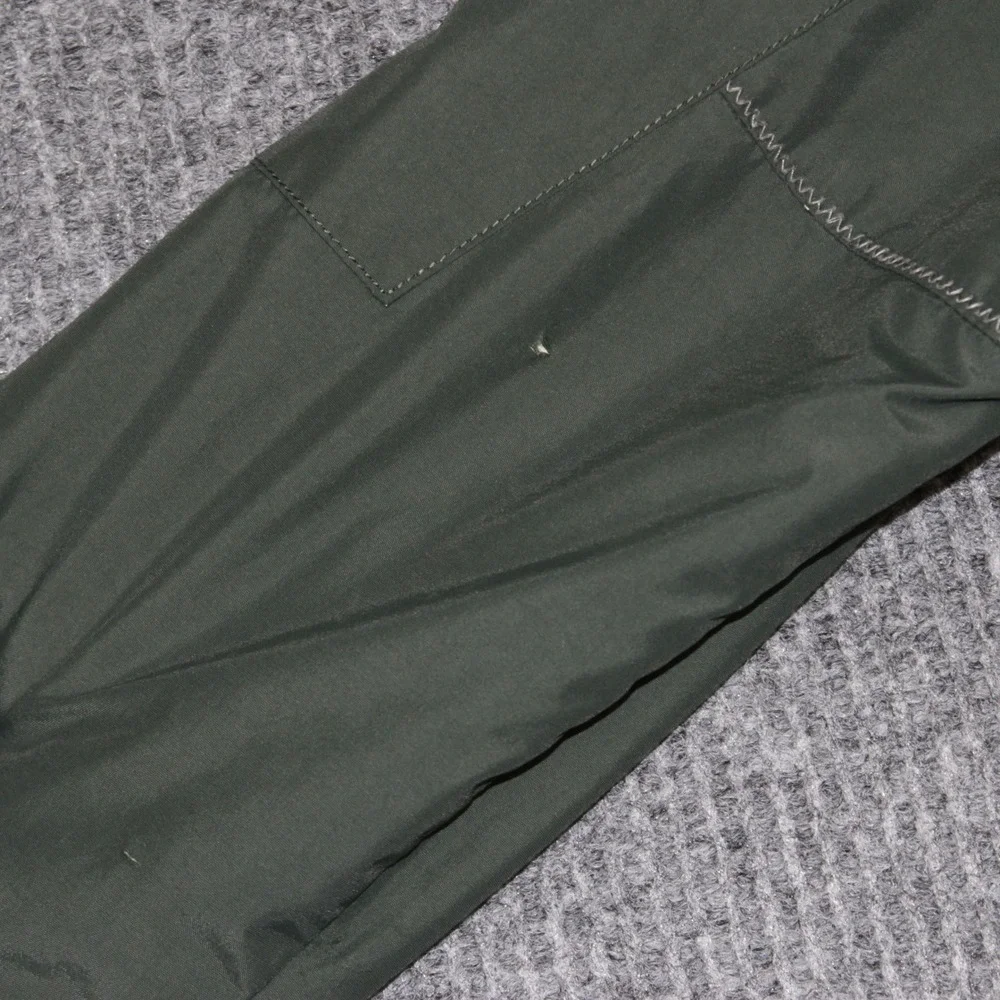 Lands End Kids Parka Jacket Boys Size M Green Winter Hooded Zip‎ Front Pockets